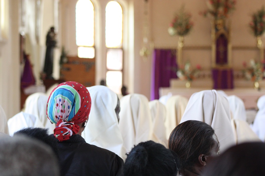 Nuns Uganda, Kenya, and Tanzania, as well as the general public of Nkokonjeru came to celebrate Sr. John Battista's life.