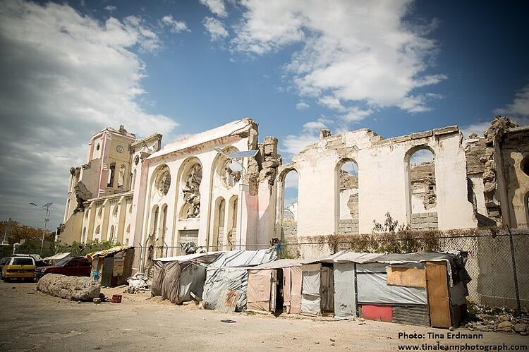 crumbling structure of earthquake damaged cathedral in Port au Prince, Haiti crumbling structure of earthquake damaged cathedral in Port au Prince, Haiti